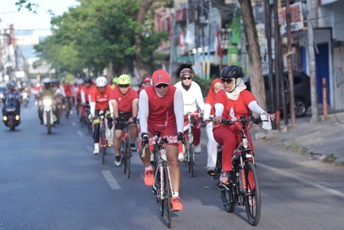 Merah Putih Family Fun Bike, Pangdam XIV/Hsn: Kebersamaan TNI-Rakyat Kunci Indonesia Kuat