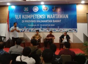 Uji Kompetensi Wartawan Kalbar 2023 Utusan PWI Kompeten 100%