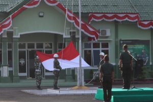 Kodim 0104/Atim Upacara Bendera Merah Putih Wujud Dalam Kesetiaan