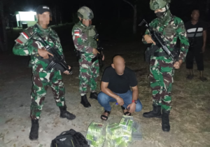 Penyelundupan Narkotika 15 Kg Digagalkan Satgas Yonarmed 16/TK