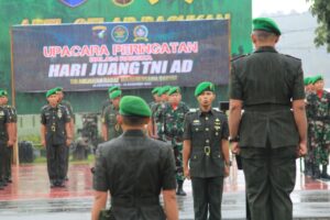 Dibawah Guyuran Hujan Kodim 1204 / Sanggau Gelar Upacara Peringati Hari Juang Kartika Ke 78