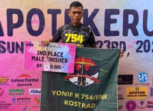 Yonif 754 Kostrad Raih Prestasi di Lomba Lari 5K di Kendari