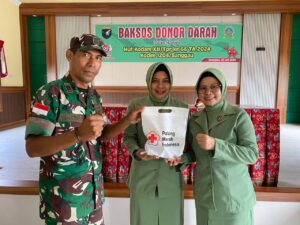 Sambut HUT Kodam XII/Tpr ke-66 tahun, Kodim 1204/Sanggau Gelar Bakti Sosial Donor Darah