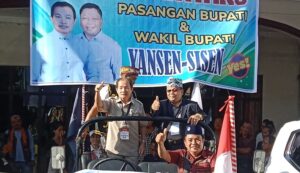 Yansen Akun Effendy – Andreas Sisen Resmi Mendaftar Sebagai Calon Bupati Wakil Bupati Bumi Daranante