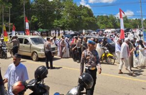 Pengamanan Peresmian masjid Agung Sultan Anum, Polres Sekadau Terjunkan 118 Anggota