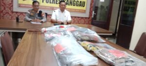 Gerak Cepat Jajaran Polres Sanggau Tangkap Pelaku Pembacokan Dan Tusuk Orang Tua Kandung.