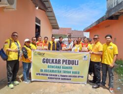 DPD Partai Golkar dan Fraksi Golkar DPRD Sanggau Serahkan Bantuan 1 Ton Beras Untuk Korban Banjir