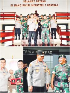 Jalin Sinergitas, Pangdivif 3 Kostrad Terima Kunjungan Kapolda Sulawesi Selatan