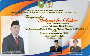 Kunker Menteri Koperasi dan UKM RI Hadiri Ground Breaking Pembangunan Pabrik Minyak Makan Merah Koprabuh di Sanggau, ini Agendanya