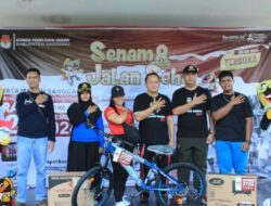 Sosialisasi Tahapan Pilkada di Kecamatan Kembayan Diawali Senam dan Jalan Sehat