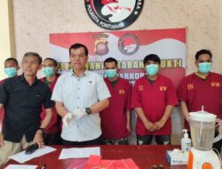 Polresta Pontianak Musnahkan Barang Bukti Sabu  36,17 Gram dari  6 Tersangka