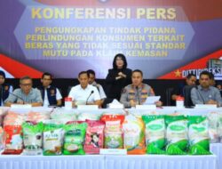 Bareskrim Polri Sita 201 Ton Beras Oplosan, Kerugian Masyarakat Capai Rp 99,35 Triliun