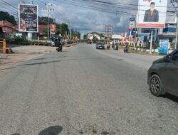 Marka Jalan Pudar di Jantung Kota Sanggau, Warga Keluhkan Potensi Kecelakaan