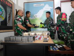 TNI Gagalkan Penyelundupan Narkoba 63 Kg di Perbatasan Entikong