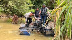 BREAKING NEWS | Polsek Sekayam Tertibkan Dugaan PETI di Sungai Kayan