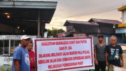 Jalan Desa Hancur Diduga Akibat Truk Sawit, Warga Blokade Akses PT BIA
