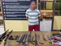 Pria Bersenjata Api Rakitan Ditangkap Usai Ancam Warga di Desa Kelampai