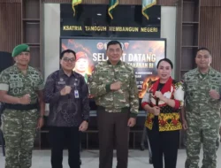 Wakil Bupati Sanggau Sambut Kedatangan Menhan RI di Yonif TP 833/BD