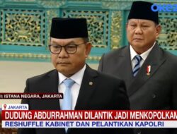 Prabowo Lantik Dudung Abdurachman Jadi Menko Polkam, Gantikan Djamari Chaniago